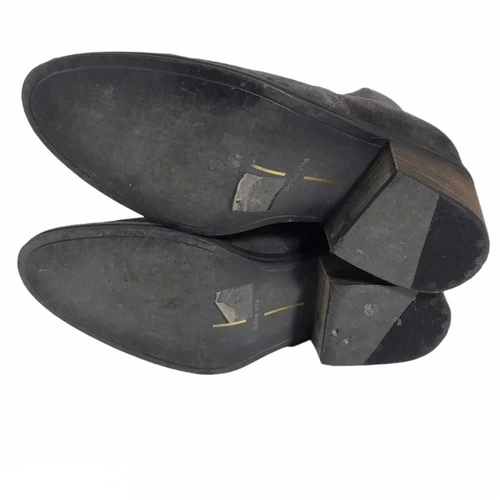 DOLCE VITA Teague Suede Ankle Booties Anthracite